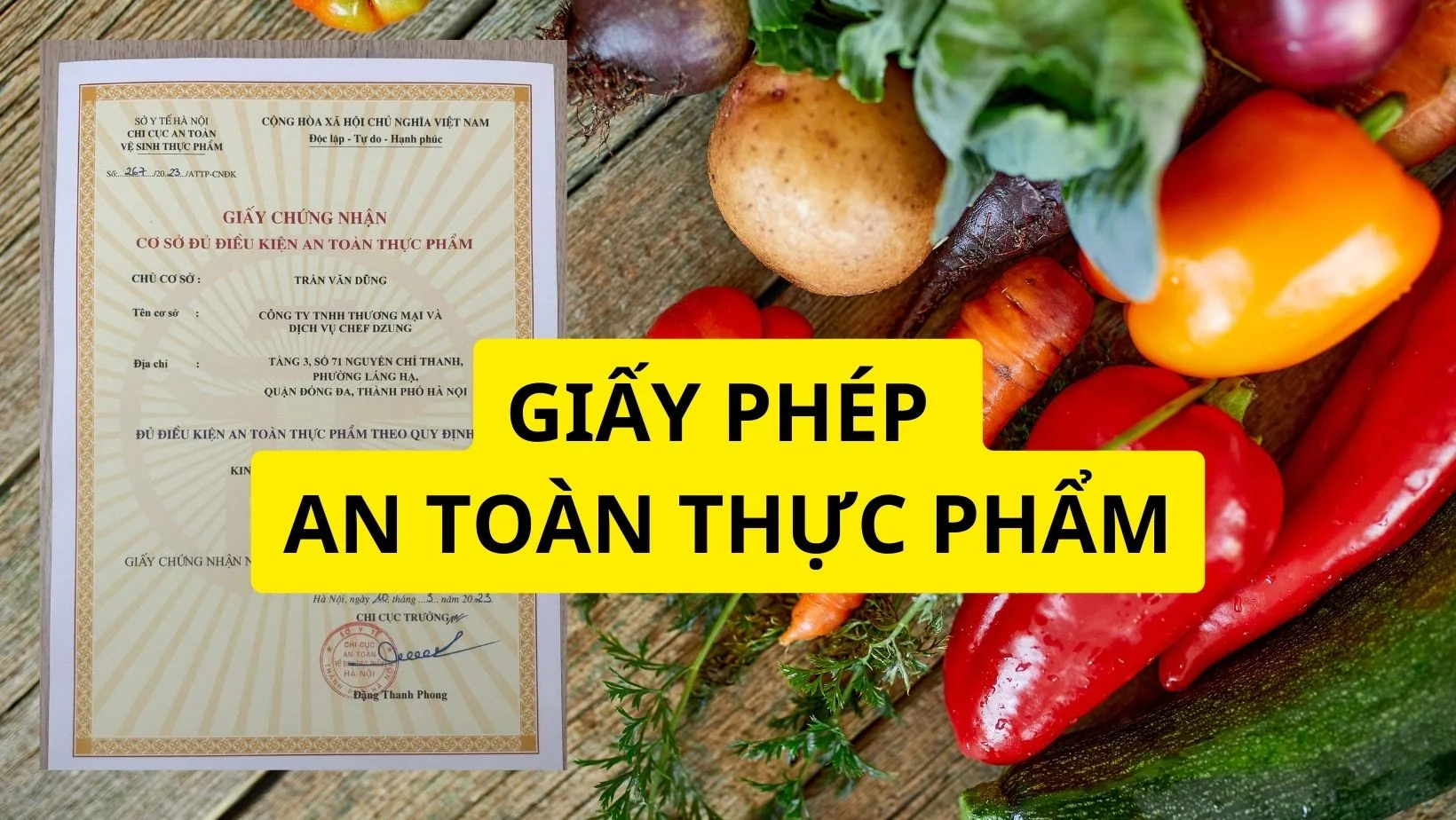 Xin giấy phép vệ sinh ATTP trọn gói cho cơ sở sản xuất A